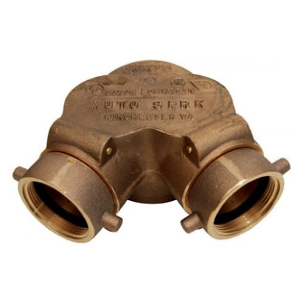 The Right Connection 21-133 Double Clapper Siamese Bottom Outlet, 2 2-1/2 x 6 in, FNST x FNPT, Cas